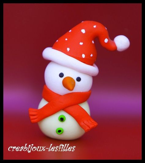 Clay Crafts For Kids, Christmas Cake Designs, Fondant Animals, Crochet Christmas Gifts, Christmas Topper, Christmas Cake Decorations, Noel Diy, Christmas Clay, Polymer Clay Christmas