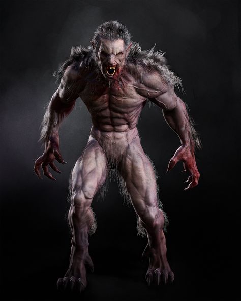 ArtStation - creature concept art, Takayuki Tsujimoto Witcher Monsters, Man Beast, Zombie Monster, Beast Creature, Assassin Creed, Werewolf Art, Vampires And Werewolves, Alien Concept, Cool Monsters