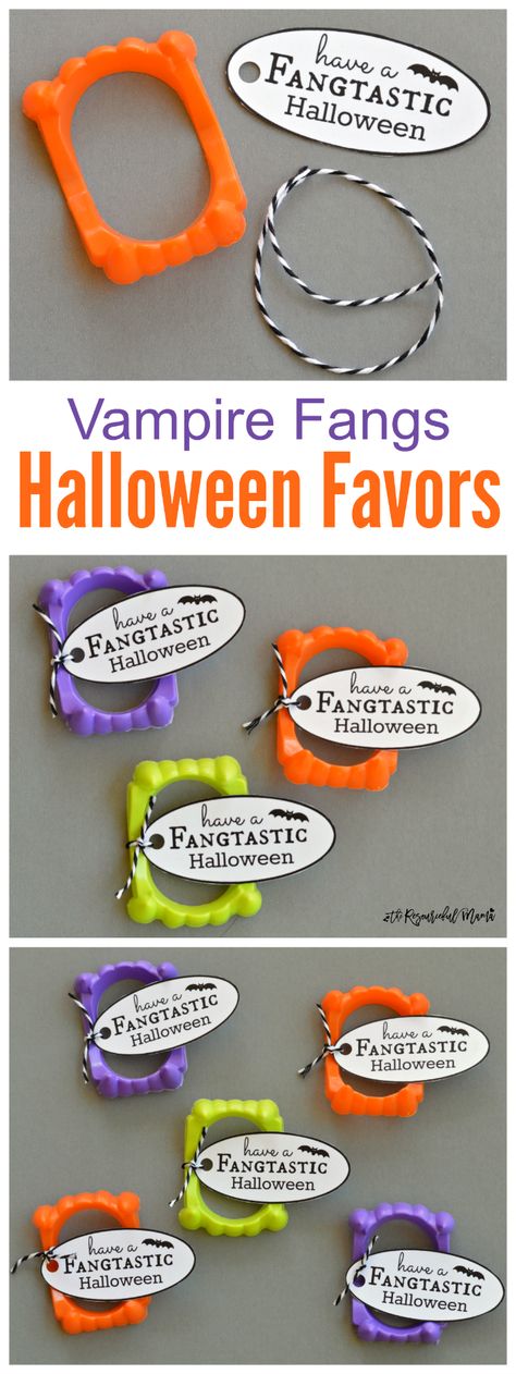 Turn plastic vampire fangs into a simple, inexpensive, and non-candy Halloween favor with this fun printable tag for class parties and trick-or-treaters. Vampire Teeth Halloween, Fangs Halloween, Halloween Papercraft, Class Treats, Halloween Teeth, Classroom Halloween, Fun Diy Projects, Halloween Class Party, Class Gifts