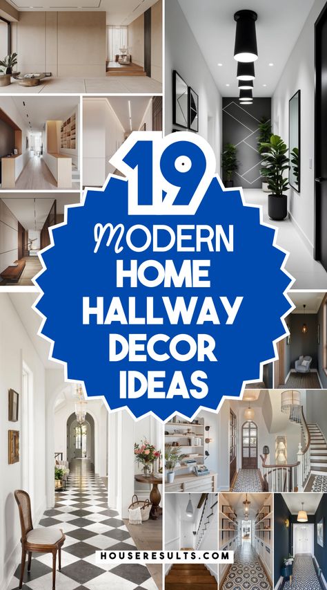 Create a stylish and functional hallway with modern decor ideas! 🏡💡 Whether you prefer minimalist design or bold accents, this collection has something for every taste. Perfect for any home! Don’t forget to save this pin for your next home design project! 📌🌟 Decorating Upstairs Hallway, House Hallway Decor, Narrow Hallway Ideas Entryway, Hallways Ideas Entrance, Style A Hallway, Small Hallway Design, Ideas For Hallways, Decorating Long Hallway, Functional Hallway