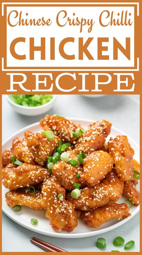 Sweet And Tangy Chinese Crispy Chilli Chicken Recipe Crispy Chilli Chicken, Chilli Chicken Recipe, Tenderstem Broccoli, Rice Cake Recipes, Flavorful Dinner, Spicy Korean, Chilli Chicken, Dressing Recipes, Shrimp Pasta Recipes