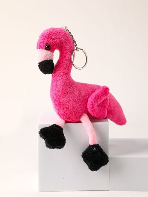 Hot Pink Collar Zinc Alloy Embellished Women Accessories Cute Boutiques, Pink Collar, Car Ornaments, Charm Keychain, Pink Collars, Keychain Gift, Cute Plush, Pink Flamingos, Ornament Gifts