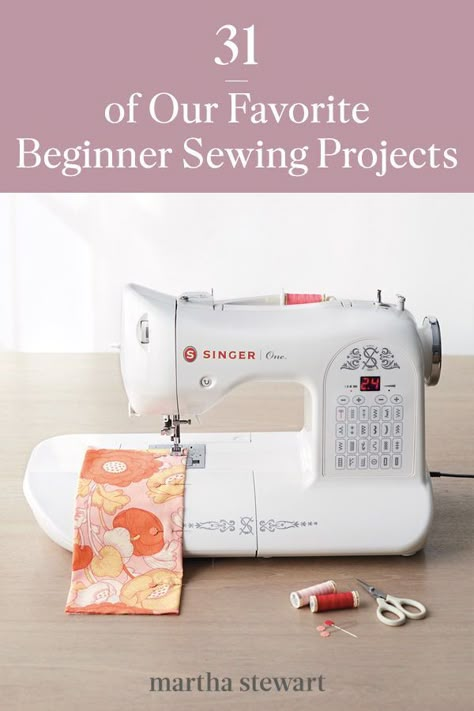 These are some of our favorite beginner sewing projects that anyone can create. Follow our basic sewing tutorials with our guide to handy stitches to help you create handcrafted sewing projects. #marthastewart #crafts #sewing #diycrafts #diyideas #diygifts Sewing Machine Problems, Sewing Machine Repair, Sewing 101, Deco Originale, Singer Sewing, Paper Hearts, Sewing Projects For Beginners, Sewing Machines, Sewing For Beginners