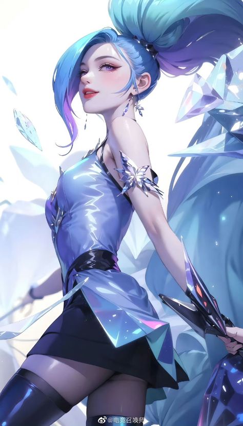 Bluesssatan Art, Seraphine Fanart, League Of Legends Pfp, Seraphine Lol, Seraphine League Of Legends, Kda Seraphine, League Of Legends Kda, Liga Legend, Champions League Of Legends