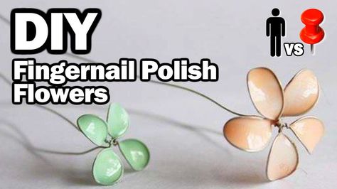 How to Make Watercolor Mug - DIY & Crafts - Handimania Polish Flowers, Nail Polish Flowers, Diy Fleur, Nail Polish Crafts, Diy Crown, Diy Nail Polish, Fingernail Polish, Parts Of A Flower, Wire Flowers