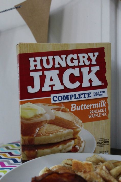 hungryjackbox vert Hungry Jack Pancakes, Pancake And Waffle, Buttermilk Pancake, Buttermilk Pancake Mix, Light And Fluffy Pancakes, Hungry Jacks, Breakfast Bites, Family Breakfast, Tasty Pancakes