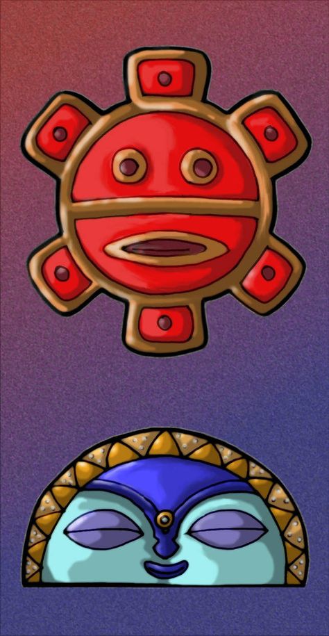 Taino Sun and Moon Symbols by MaverickTears Taino Symbols Puerto Rico, Puerto Rican Power, Taino Sun, Puerto Rico Tattoo, Puerto Rican Artwork, Taino Tattoos, Taino Symbols, Taino Indians, Puerto Rico History