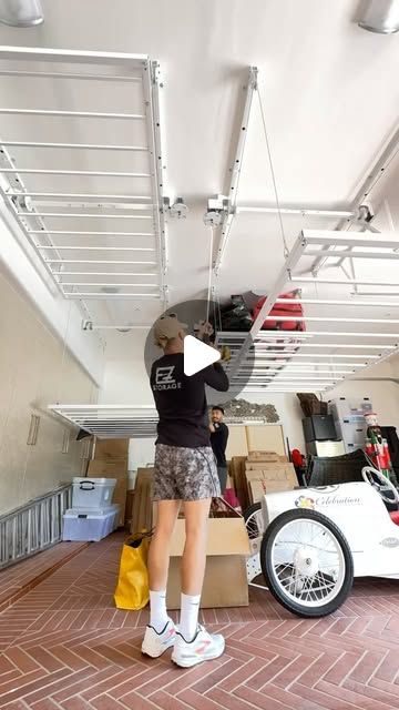 Ceiling Storage and More on Instagram: "Innovative Storage Solution 🤩" Ceiling Storage, Storage Solution, Storage Solutions, Garage, Ceiling, On Instagram, Quick Saves, Instagram