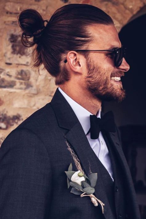 How To Get, Style, And Sport The On-trend Man Bun Hairstyle Fade And Beard, Braids Undercut, Temp Fade Haircut, Beard Ideas, Ideas For Curly Hair, Braided Man Bun, High Fade Haircut, Bun Style, Man Bun Hairstyles