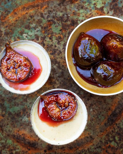 Nigel Slater’s recipes for walnut madeleines, figs and honey and cinnamon panna cotta, roast figs Autumn Puddings, Roasted Figs, Nigel Slater, Fig Recipes, Walnut Cake, Honey And Cinnamon, Little Cakes, Kitchen Baking, Puddings