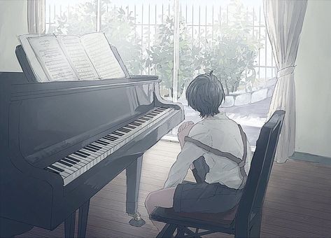 get better at piano || incomplete 🚫 Piano Anime Aesthetic, Aesthetic Piano, Piano Aesthetic, Piano Playing, Piano Art, Instagram Cartoon, Ghost In The Machine, Boy Aesthetic, Music Artwork