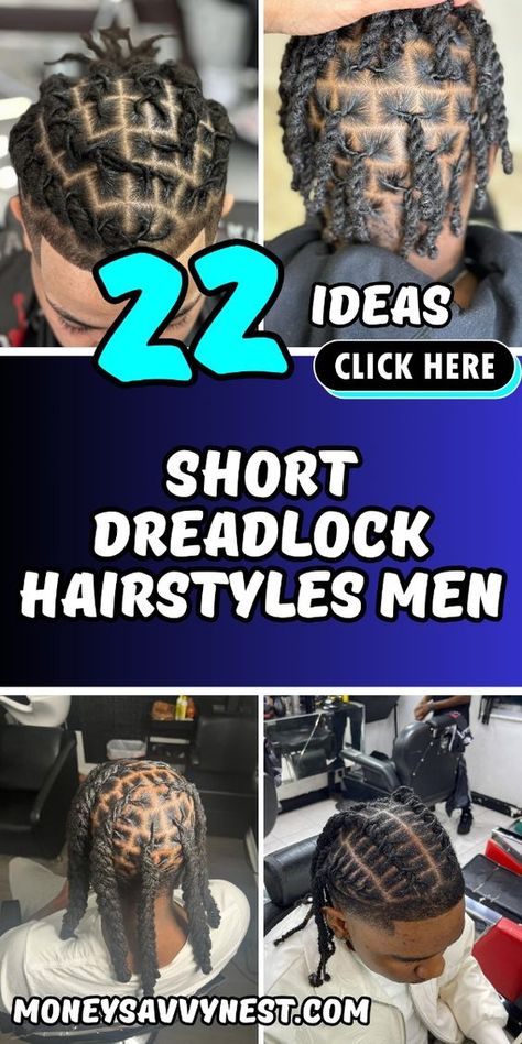 Explore the latest trends in men's short dreadlock hairstyles. Whether you prefer a bold statement or a minimalist approach, our guide covers all the stylish options for 2024. Style For Dreadlocks Men, Locs Braided To The Back Men, Styling Dreadlocks For Men, Short Loc Style For Men, Dread Styles For Men Bun Locs, Starter Locs Hairstyles Men, Mens Locks Dreadlocks, Short Dreadlocks Hairstyles Men, Short Locs Styles Men