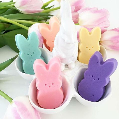 Bunny season is underway for your Peeps. Treat them to these cute little faces in their Easter Baskets. #easterbunny #easter #handmade #handmadesoap #pastel #beauty #bath #etsyseller #etsyshop #spring #giftidea #gifts Easter Soap, Easter Gift For Adults, Somebunny Loves You, Diy Frühling, Candy Easter Basket, Soap Gifts, Easter Basket Fillers, Soap Gift Set, Easter Gift Baskets