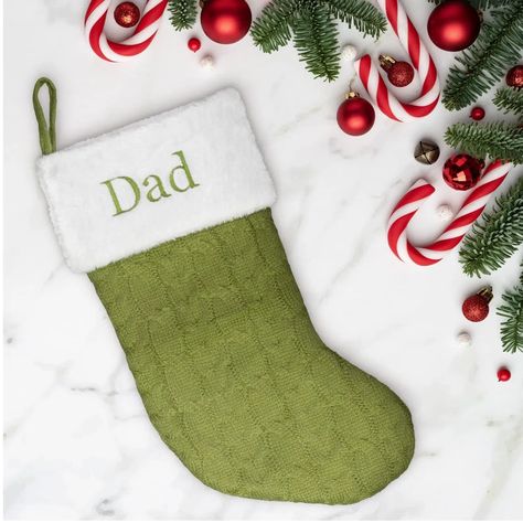 Personalized 2024 Embroidered Christmas Stocking Embroidered Stocking, Embroidered Christmas Stocking, Personalized Christmas Decor, Embroidered Stockings, Stockings With Names, Cable Knit Pattern, Knit Stockings, Holiday Wrap, Embroidered Christmas