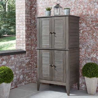 Rimax Light Grey Large Storage Cabinet - On Sale - Overstock - 21654330 Gray Storage, Large Storage Cabinets, Yard Tools, Grey Storage, Outdoor Storage Cabinet, Wood Storage Cabinets, Solid Wood Cabinets, Large Cabinet, Small Cabinet