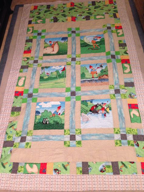 Golf Quilt, Themed Quilts, Grand Floridian, Golf Quotes, Funny Golf, Golf Humor, Panel Quilts, Fabric Panel, Quilts Ideas