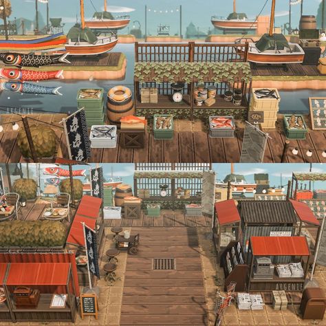 Urban Island, Japanese Town, Abandoned Town, Animal Crossing Wild World, Sea Port, Sims House Design, Island 2, New Animal Crossing, Old Port