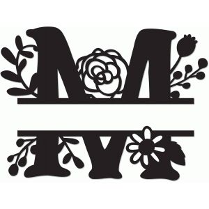 Silhouette Design Store - Search Designs : FLORAL SPLIT MONOGRAM a Monogram Letters Font, Free Monogram Fonts, Silhouette Online Store, Free Monogram, Split Monogram, Monogram Alphabet, Floral Monogram, Silhouette Cameo Projects, Silhouette Design Store