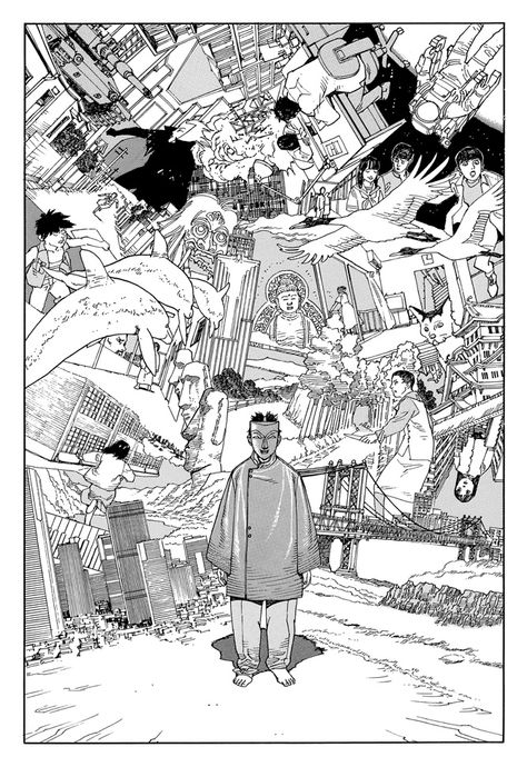 comic panel from 'Opus' by Satoshi Kon (1995-1996) Satoshi Kon, Graphic Novel Art, Comic Manga, Manga Covers, Comic Illustration, Manga Illustration, Manga Drawing, Manga Comics, Comic Books Art