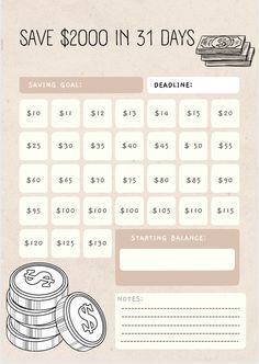 Save 2000 in a Month,money Challenge, 2k Savings Challenge,savings Tracker, Savings Challenge,finance Planner, Save 2000 in 30 Days - Etsy UK dailyofficeplanner #languageplanner Save 2000, Saving Money Chart, خريطة ذهنية, Studera Motivation, Money Chart, Money Saving Methods, Money Saving Techniques, Savings Jar, Money Plan