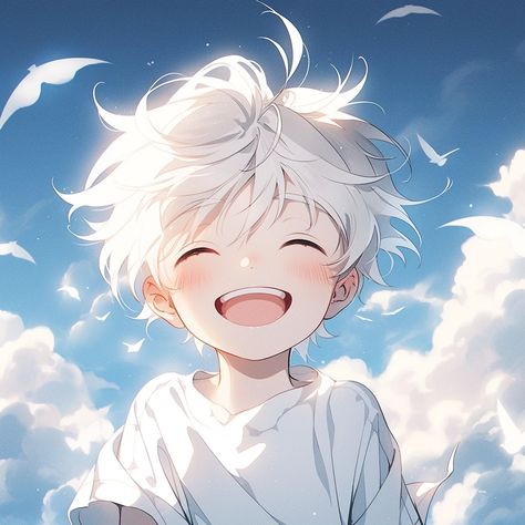 Akuma Kun, Anime Kid, Train Theme, Anime Child, Anime Pfp, Baby Shark, Drawing Reference Poses, Cute Doodles, White Hair