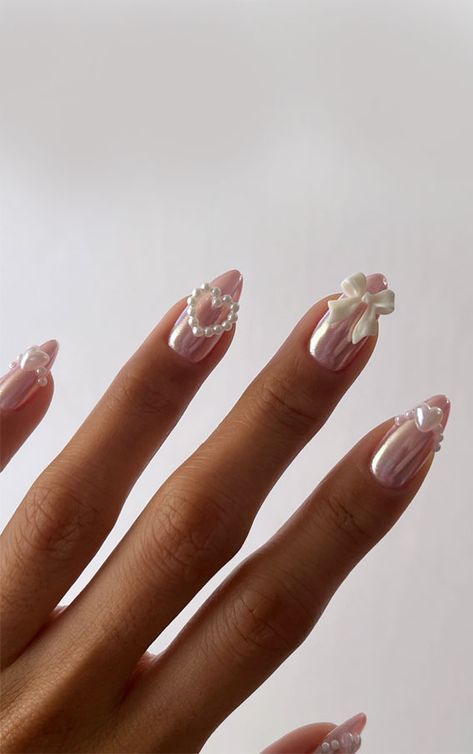 spring nail art, spring nails, nail art, nail trends, nail art inspiration, nail ideas, flower nails, floral nails, floral spring nails Nail Charm Ideas, Floral Spring Nails, Nail Art Spring, Charm Nails, Bow Nail Designs, Spring Nail Ideas, Nails Floral, Chic Nail Designs, 3d Nail Designs