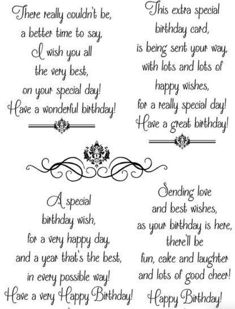 Inside Sentiments For Birthday Cards, Card Verses Birthday Free Printable, Birthday Sentiments For Men, What To Say Inside A Birthday Card, Sayings For Birthday Cards Friends, Quotes For Cards Simple, Free Printable Sentiments For Card Making, Birthday Card Words What To Write In A, Birthday Sentiments For Cards