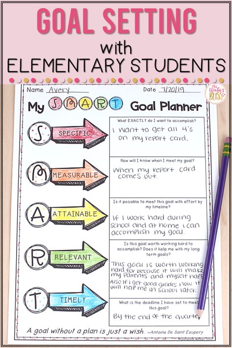 Help your elementary students achieve their goals with these 5 effective goal setting strategies. They'll learn how to set SMART goals, track their progress, and stay Goal Setting Elementary, Goal Setting For Students, Goal Setting Activities, Growth Goals, Growth Mindset Activities, Smart Goal Setting, Goal Setting Template, School Goals, Goals Template