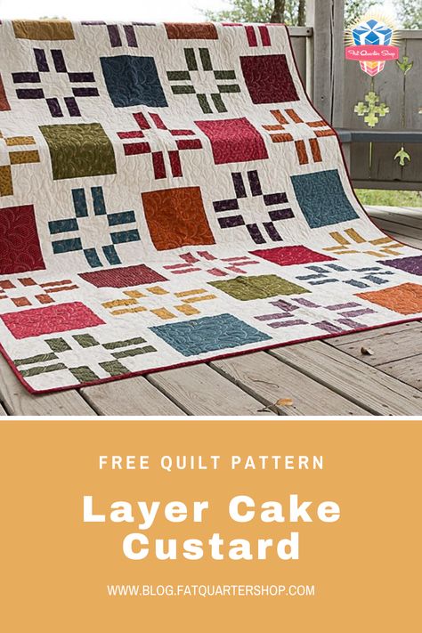 Quilts Made With Layer Cakes, Layer Cake Quilts Pattern Free, Layer Cake Quilt, Layer Cake Patterns, Layer Cake Quilt Patterns, Quilt Layers, Cake Quilt, Layer Cake Quilts, Jelly Roll Quilt Patterns