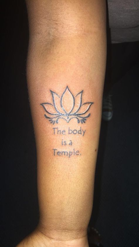 My Body Is My Temple Tattoo, Your Body Is A Temple Tattoo, My Body Is A Temple Tattoo, Body Is A Temple Tattoo, Your Body Is A Temple, Temple Work, Tattoos 2023, Temple Tattoo, Small Tattoos With Meaning