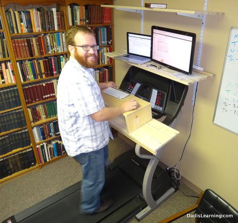 DIY homemade treadmill desk Treadmill Desk Diy, Diy Treadmill Desk, Diy Treadmill, Treadmill Desk, Small Home Offices, Desk Ideas, The Used, Diy Desk, My Office