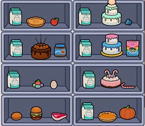 Toca Life Dessert Recipes, How To Make A Cake In Toca Boca, Food Recipes For Toca Boca, Toca Life Cake Recipe, Dessert Recipes Toca Boca, Toca Nova Food Recipes, Toca Boca Recipes Drinks, Toca Boca Free Recipes, Toca Boca Birthday Party Ideas In Game