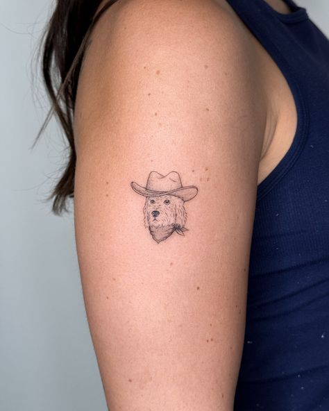 new lil buddies . . . . #patchworkTattoo #dogtattoo #pettattoo #cowboydog #singleneedle #tinytattoo #tattooartist #losangelestattooartist #thinlinetattoo #suedesilvertattoo #tattoos #tattooideas #smalltattoo #losangelestattoo Buffalo Tattoo, Cowboy Tattoo, Silver Tattoo, Los Angeles Tattoo, Dog Tattoo, Animal Tattoos, Fine Line, Tiny Tattoos, Small Tattoos