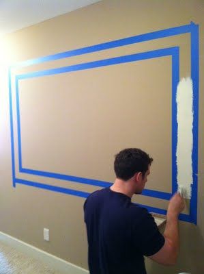 We could do this kinda thing in kitchen with the chalkboard paint Painting Ideas For Kids, Bedroom Wall Paint, Blue Lines, Chalkboard Wall, Wall Paint Designs, Chalkboard Paint, Grits, In Kitchen, Kids Rooms