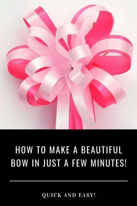 In this post, I'll show you my quick and easy way to make beautiful bows in just a few minutes. Using the simple DIY bow maker, you can make gorgeous bows in no time flat! Gift Bows Diy Ribbon Easy, Diy Bow Maker, Diy Hair Bow Holder, Diy Gift Bow, Bow Making Tutorials, Homecoming Flowers, Hair Bows Diy Ribbon, Easy Bow, Bow Maker