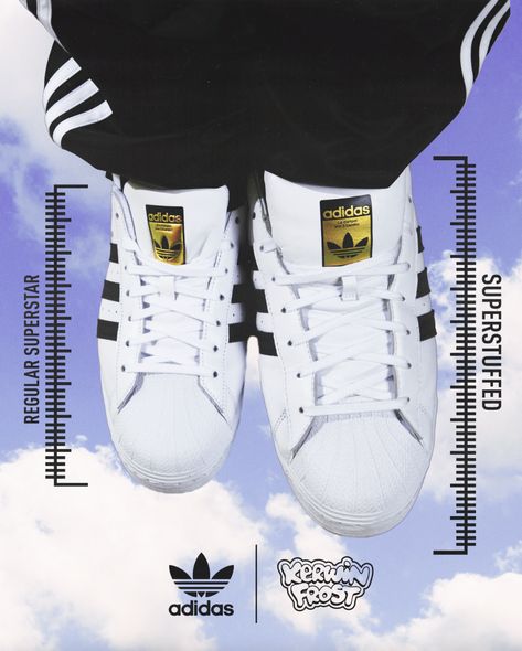 adidas Originals and Kerwin Frost Launch the ‘Superstuffed’ Superstar Silhouette Big Bigger Biggest, It's My Fault, Kerwin Frost, I Feel Guilty, Clown Shoes, My Fault, Shoes Too Big, Liner Socks, Pharrell Williams