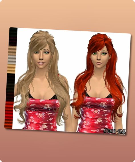 Sims 4 Hairstyle CC: Newsea J045 Musical Retexture By Atomic-Sims Sims 4 2000s Hair, Sims 4 Cc 2000s, Sims 4 2000s Cc, Sims 4 Hairstyles Cc, 2000s Hair, Sims 4 Hairstyles, 4 Hairstyles, Sims 4 Cc Download, Side Swept Hairstyles