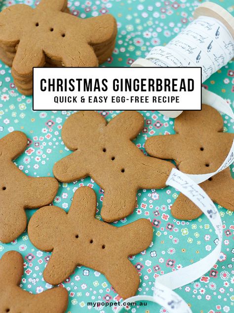 Easy Gingerbread Recipe - Egg Free - Easy Gingerbread Cookie Recipe, Easy Gingerbread Recipe, Gingerbread Man Recipe, Easy Gingerbread Cookies, Egg Free Baking, Easy Gingerbread, Eggless Recipes, Ginger Bread Cookies Recipe, Eggless Baking