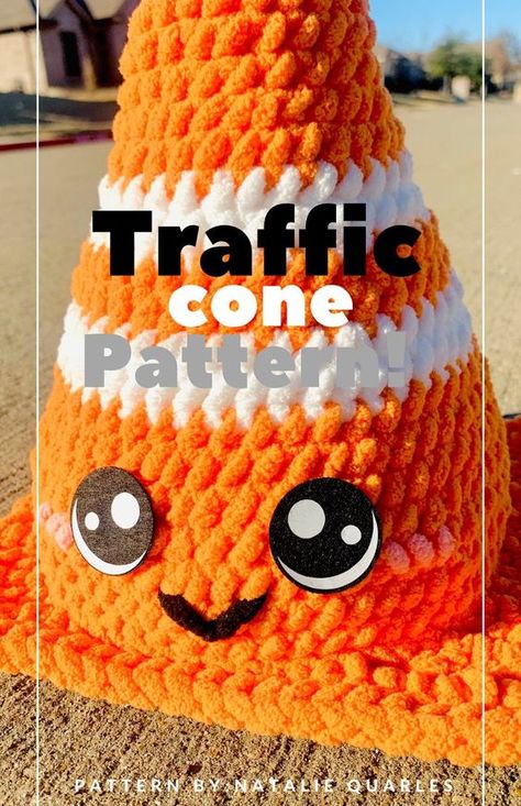 Crochet Jumbo Traffic Cone Pattern Crochet toys free patterns easy #crochettoysfreepatternseasy #crochet #crochettoy #crochetpattern #crochetpatterns 4.569 Cool Things To Crochet Projects, Seasonal Crochet Projects, Crochet Traffic Cone, Kids Crochet Patterns, Cone Pattern, Knitting Quilt, Easy Beginner Crochet Patterns, Crochet Toys Free Patterns, Traffic Cone