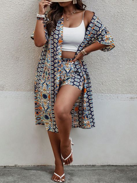 Drop Shoulder Top, Polyester Pants, Bohemian Print, Boho Patterns, Co Ords, Skirt Outfit, African Wear, Two Piece Sets, Two Piece Set