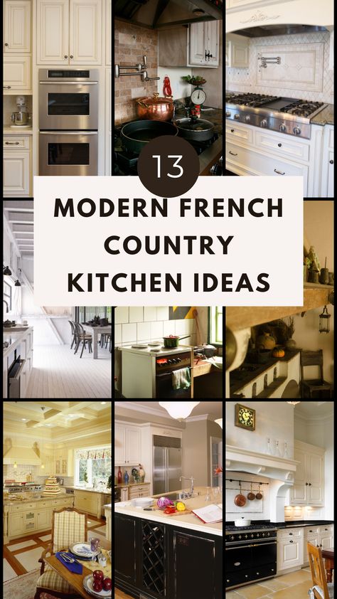 Modern French Country Kitchen, French Country Style Kitchen, Modern Boho Kitchen, French Style Kitchen, French Country Kitchen Ideas, French Country Kitchen Designs, Country Kitchen Ideas, Country Kitchen Cabinets, Modern French Country