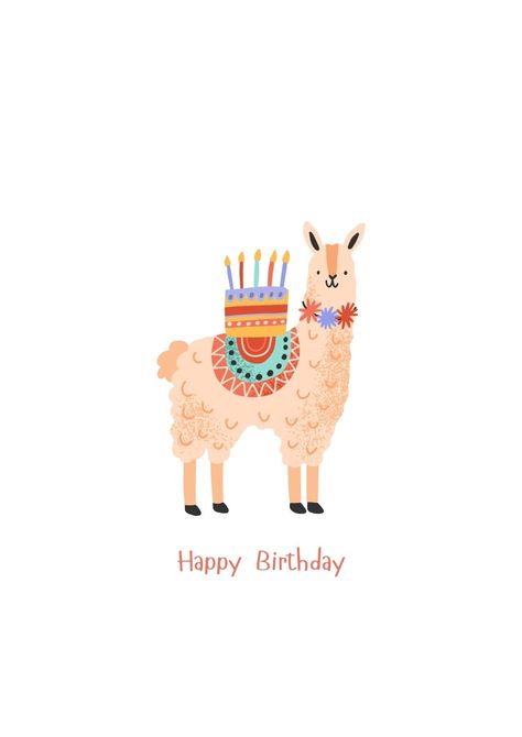 Happy Birthday Llama Printable Card Happy Birthday Llama, Birthday Llama, Homemade Gift Tags, Printable Birthday Cards, Happy Birthday Cards Printable, Llama Print, Celebration Card, Art Invitation, Birthday Wishes Cards