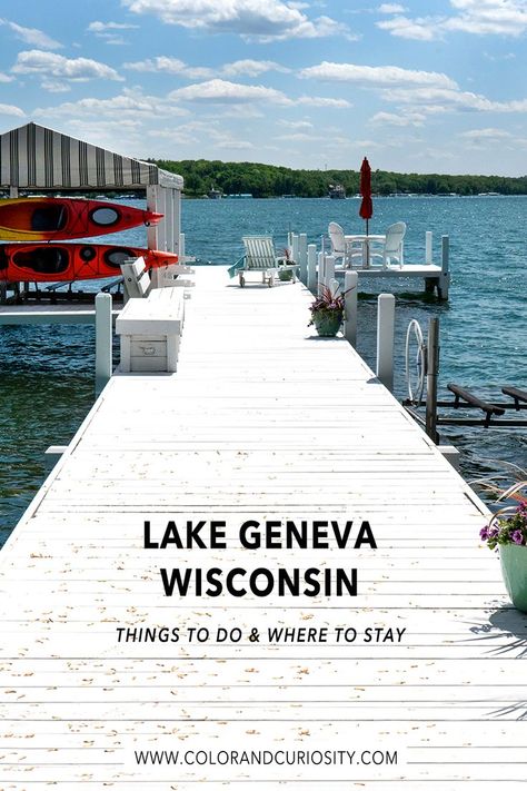 Lake Geneva, WI was named on @archdigest's list of most beautiful small towns in America and for good reason! With tons of outdoor recreation options, great food, historic architecture and plenty of culture, Lake Geneva should absolultely be on your getaway list. Check out this guide for the best things to do and where to stay in Lake Geneva! #wisconsin #lakegeneva #midwest #weekendtrip #roadtrip #midwestgetaway #bacheloretteparty Lake Geneva Bachelorette Party, Midwest Getaways, Wisconsin Summer, Wisconsin Winter, Exploring Wisconsin, Lake Geneva Wisconsin, Travel Wisconsin, Lake Houses, Grand Marais