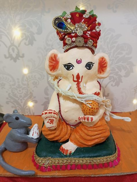 Mitti ke ganesh ji #bappa #ganesha #ganpati #ganeshchaturthi #diyganesha #homemade #clayganpati Mitti Ke Ganesh Ji, Eco Friendly Ganesha, Clay Ganesha, Ganesh Ji, Ganpati Bappa, Ganesh Chaturthi, Clay Sculpture, Air Dry Clay, Ganesha