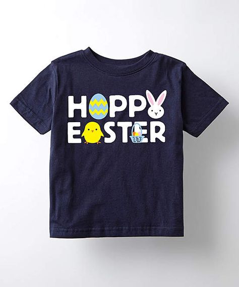 Navy 'Happy Easter' Icons Tee - Toddler & Kids, Easter Tshirt, Kids Fashion, Spring Clothing #ad Easter Icons, Easter Shirts For Boys, Easter Tees, Boys Easter, Easter Shirt, Easter Kids, Toddler Kids, Happy Easter, Boy Fashion