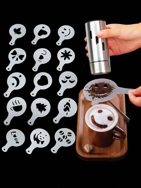 Fancy Coffee Drinks, Sprinkles Design, Cappuccino Coffee, Coffee Drawing, Coffee Stencils, Milk Foam, Flower Molding, Fancy Coffee, Coffee Print