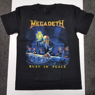 New Megadeth-Rust In Peace T-shirt Band Concert Cotton... Metal Band Tees, Metal Band T Shirts, Aether Ghoul, Mayhem Band Shirt, Metalica Tshirt Vintage, Megadeth Shirt, Metal Band Shirts, Concert Black, Band Clothes