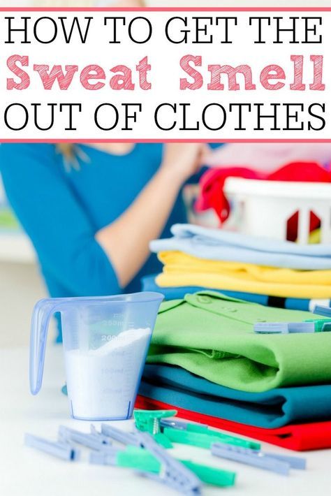 Remove The Nasty Odor of Sweat From Workout Clothes, Instead of Having To Throw Them Out! Smelly Clothes, Cleaning Painted Walls, Sweat Stains, Odor Remover, Cleaners Homemade, Laundry Hacks, Clean Dishwasher, Toilet Cleaning, Gym Clothes