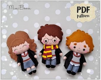 Harry Potter Sewing Pattern, Luna Lovegood Doll, Embroidery Journaling, Harry Potter Felt, Felt Witch, Witch Pattern, Harry Potter Ornaments, Harry Potter Christmas Tree, Popeye And Olive