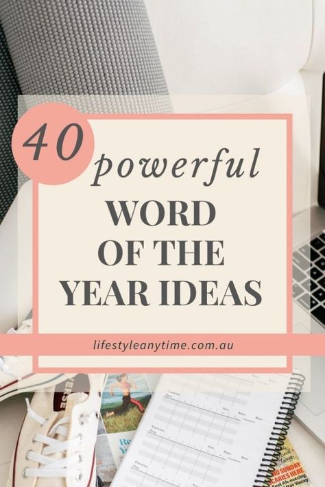 Word Of The Year Ideas, Focus Word, Word For The Year, New Year Words, Free Vision Board, Vision Board Words, Vision Board Printables, Word Of The Year, Theme Words